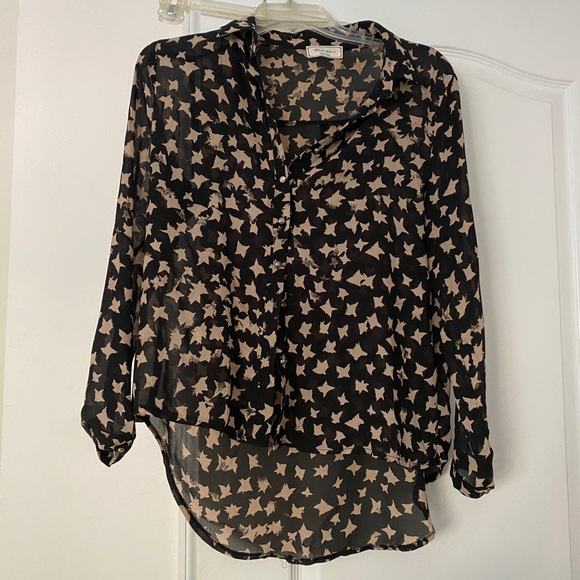 Star long Sleeve silk like top - Picture 1 of 2